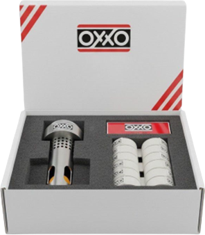 Kit de seguridad Fuel Guard personalizado con la marca OXXO